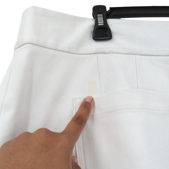 Spanx Women 2x Plus On The Go Cropped Wide Leg Pants Classic White 20479R FLAWS - Picture 11 of 12